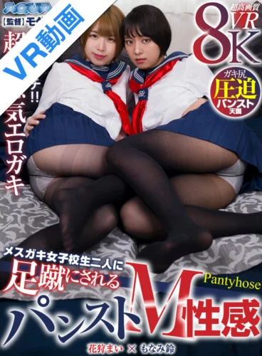 【VR】メスガキ女子校生二人に足蹴にされるパンストM性感