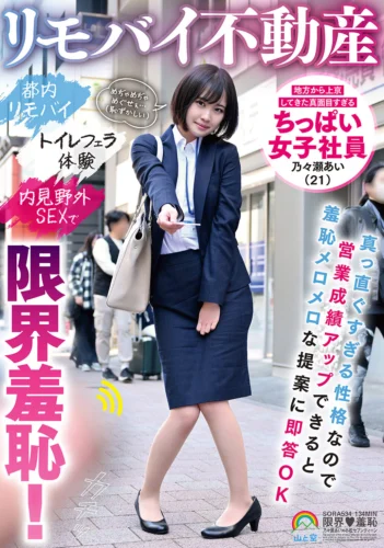リモバイ不動産 地方から上京してきた真面目すぎるちっぱい女子社員 乃々瀬あい（21）真っ直ぐすぎる性格なので営業成績アップできると羞恥メロメロな提案に即答OK 都内リモバイ トイレフェラ体験 内見野外SEXで限界羞恥！