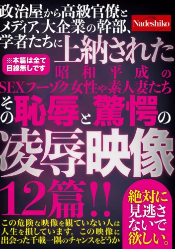 政治屋から高級官僚とメディア、大企業の幹部、学者たちに上納された昭和平成のSEXフーゾク女性や素人妻たち その恥辱と驚愕の凌●映像12篇！！