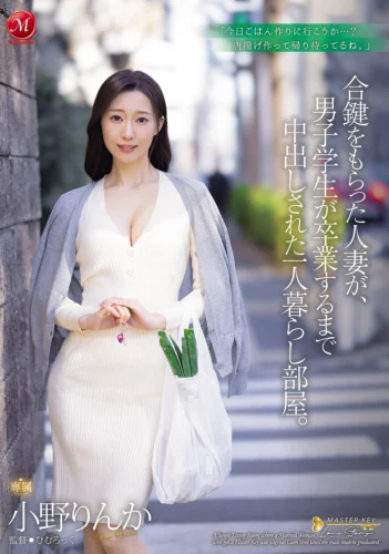 合鍵をもらった人妻が、男子学生が卒業するまで中出しされた一人暮らし部屋。 小野りんか